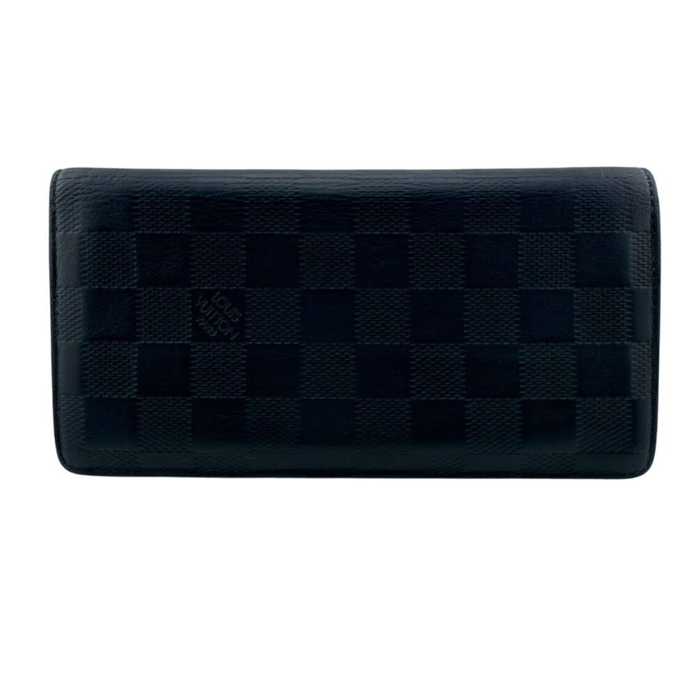 LOUIS VUITTON N63119 Portefeuille Brazza Damier Infini Long Wallet Navy